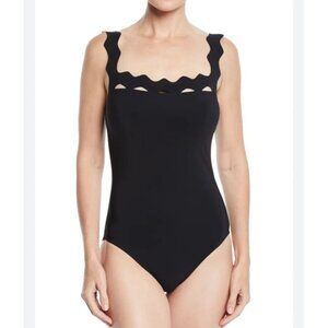 Karla Colletto Womens Sz 10 Havana One-Shoulder One-Piece Swimsuit